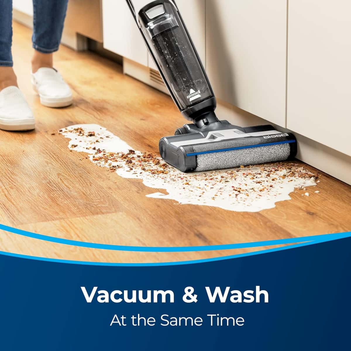 Bissell Crosswave HF3 Cordless Wet/Dry Vacuum Cleaner and Mop, Multi-Surface and Hardwood Floor Cleaner, 3649A