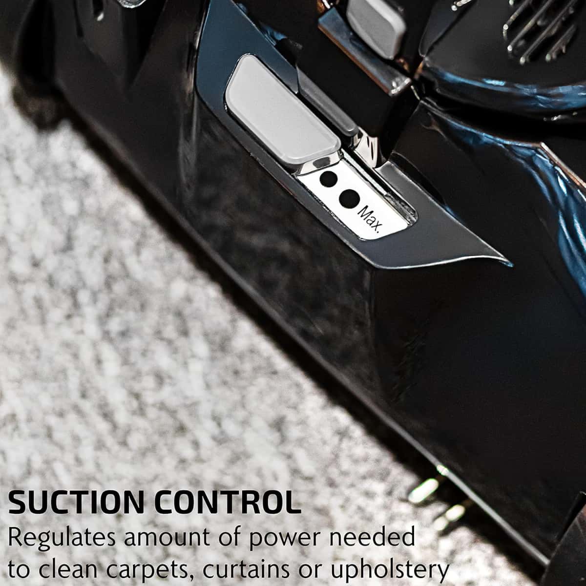 OVENTE Bagless Canister Vacuum Cleaner with 3L Dust Cup, Powerful Suction, Telescoping Wand, Retractable Cord and Accessories, 1400W Lightweight Cleaning Machine for Carpet & Hard Floor, Black ST2620B