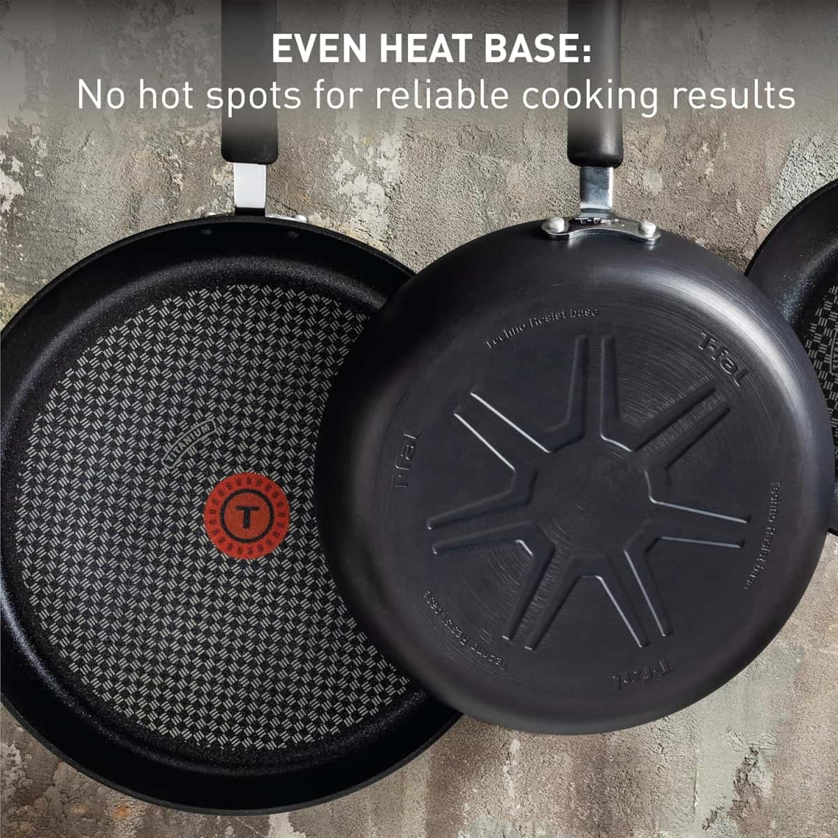 T-fal Ultimate Hard Anodized Nonstick Cookware Set 14 Piece, Oven Broiler Safe 400F, Lid Safe 350F, Kitchen Cooking Set w/Fry Pans, Saucepans, Griddle, Dutch Oven, Pots & Pans, Dishwasher Safe, Black