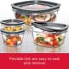 Rubbermaid 28-Piece Clear/Grey Food Storage Containers, Premium Snap Bases, and Various Size Lids, Perfect for Meal Prep, Leftovers, and Dishwasher Safe
