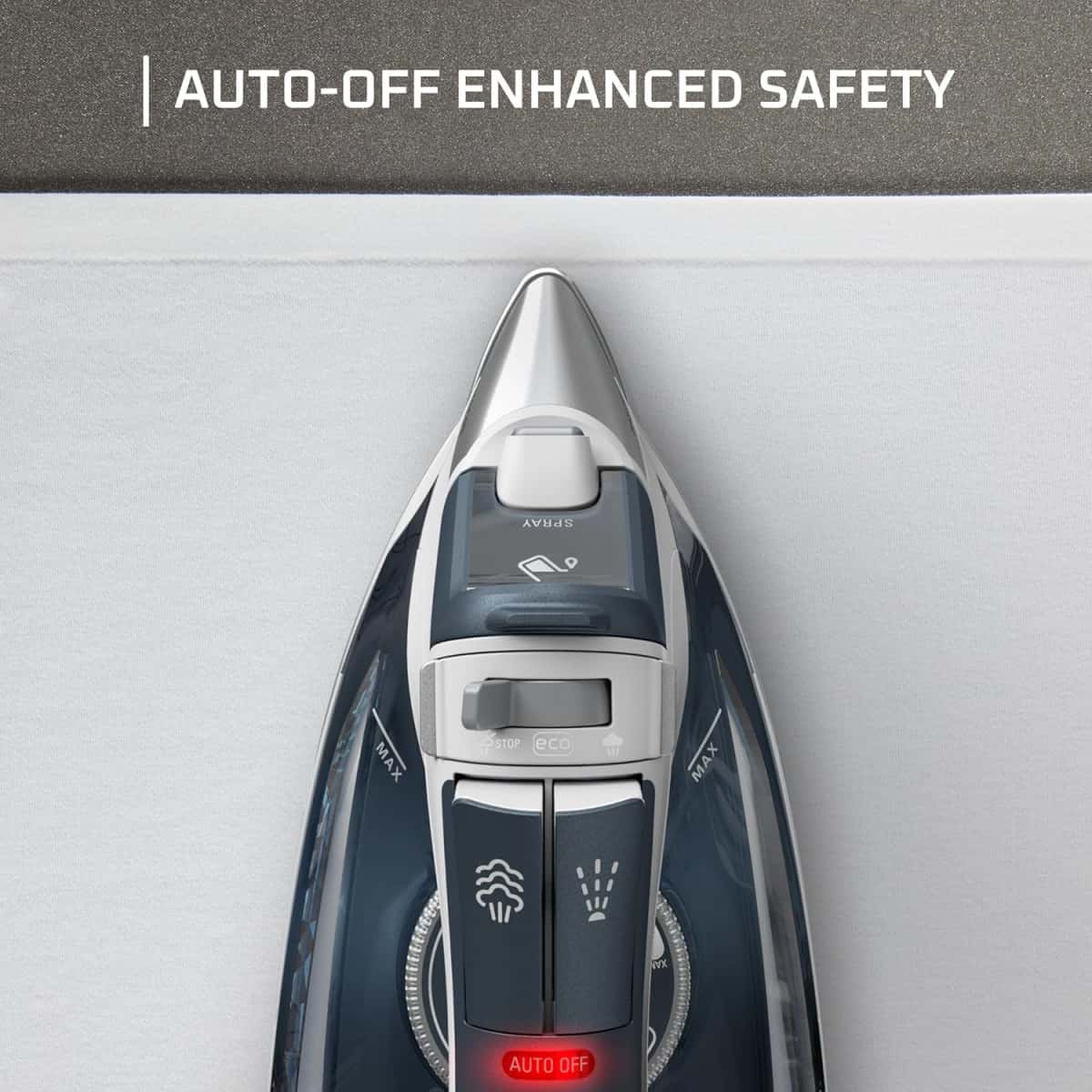 Rowenta Iron Steamer for Clothes, Focus Stainless Steel Soleplate, 400 Microsteam Holes, Powerful Steam Iron, Lightweight, Leakproof, 1725 Watts