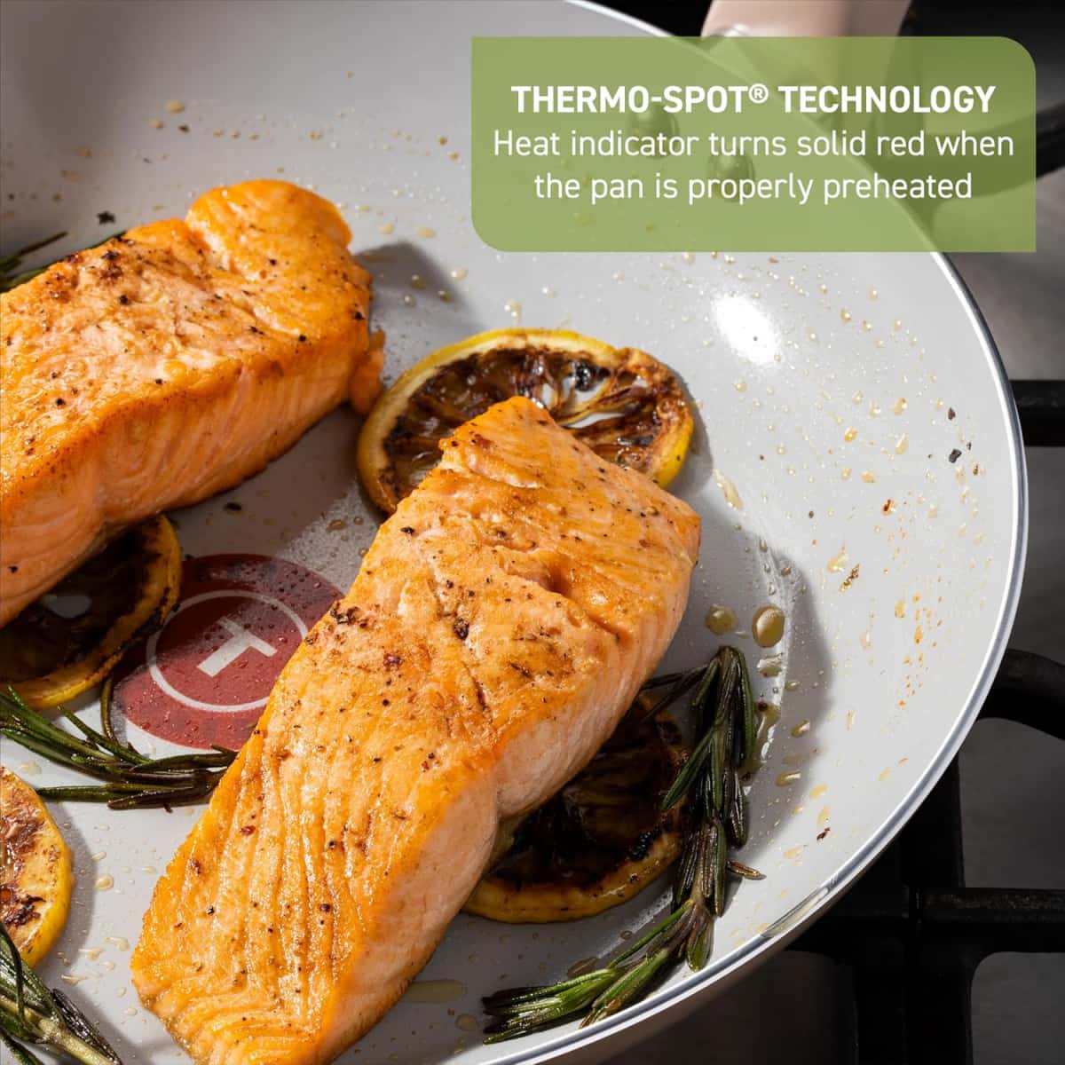 T-Fal Refresh Ceramic Pots and Pans Set, 20-Piece Nonstick Cookware Set, Stockpot, Griddle, Frying Pans, Utensils, Moon Grey