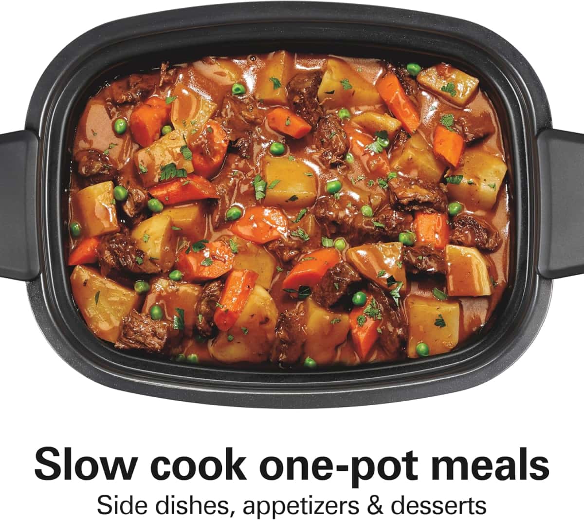 Hamilton Beach 6 Quart 9-in-1 Programmable Slow Cooker with Sear, Browning, Rice, Steam, Sauté, Roast Delay Start & Keep Warm Functions, Nonstick PFAS-Free Dishwasher Safe Crock, Black (33604)