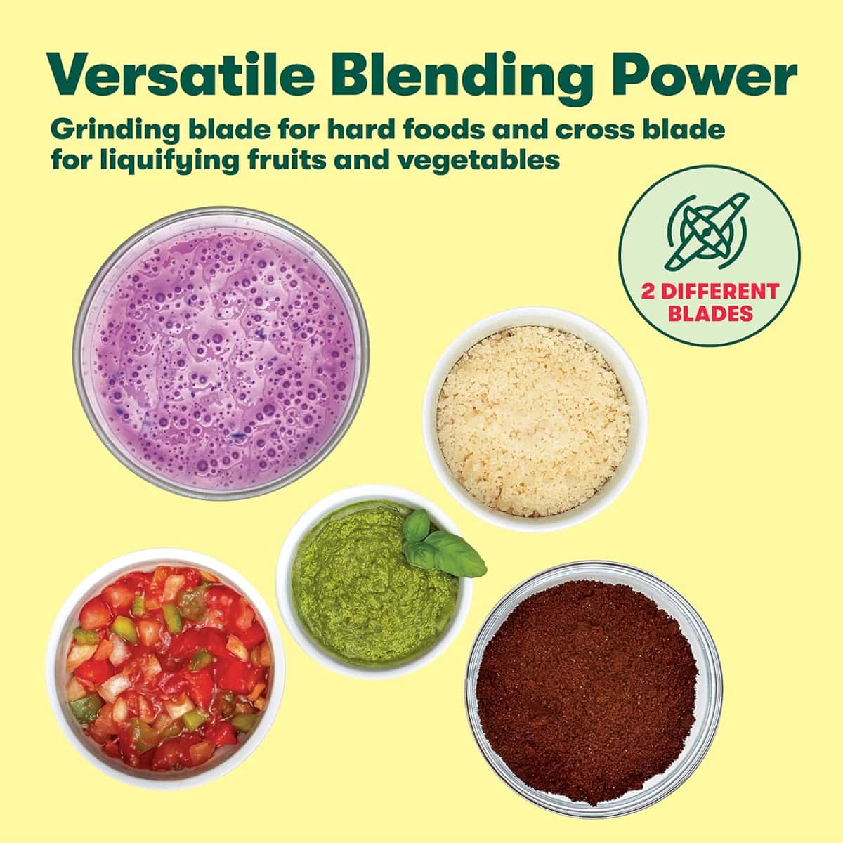 BELLA (13330) Personal Size Rocket Blender, Perfect for Smoothies & Healthy Drinks, Grinding, Chopping & Food Prep, 12 Piece Set, Stainless Steel/Chrome